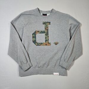 Y2K Diamond Supply Co. Grey Heather Camo "Un-Polo" Crewneck Sweatshirt Medium